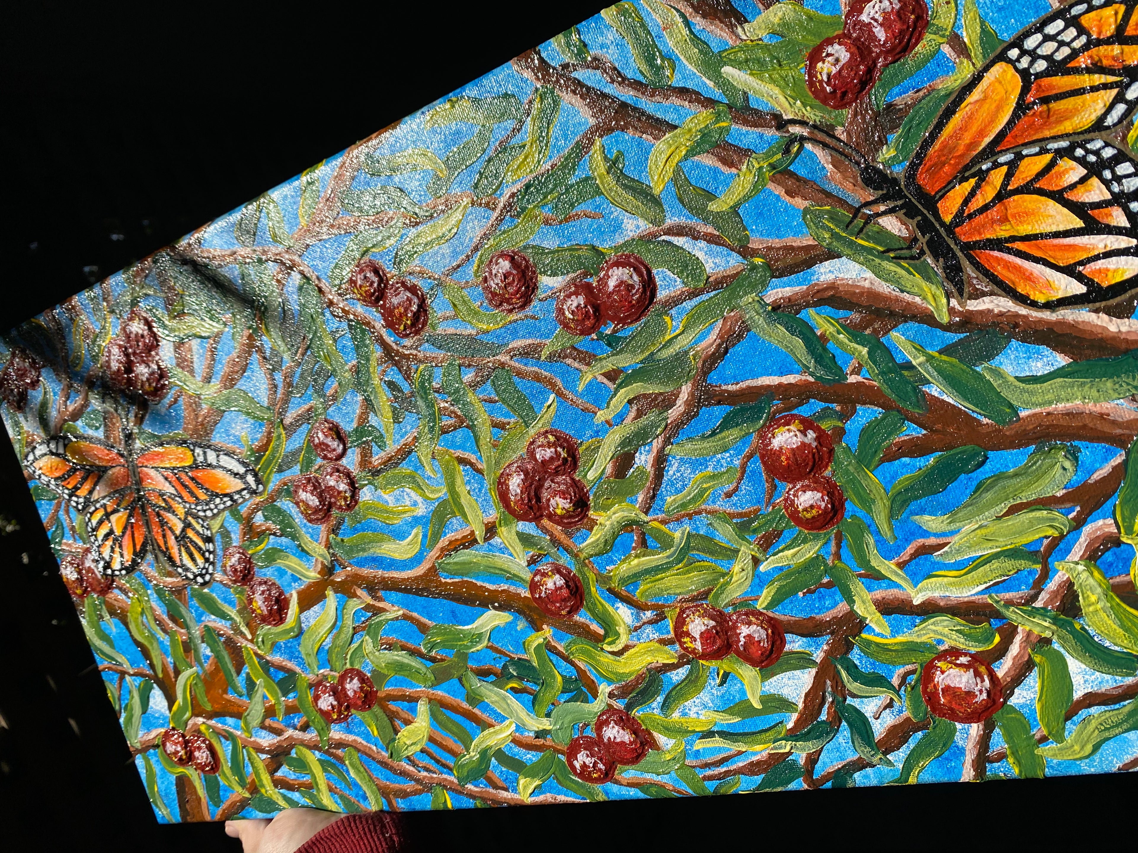 Original Canvas - ‘Urti’ – Quandong / Wild Peach