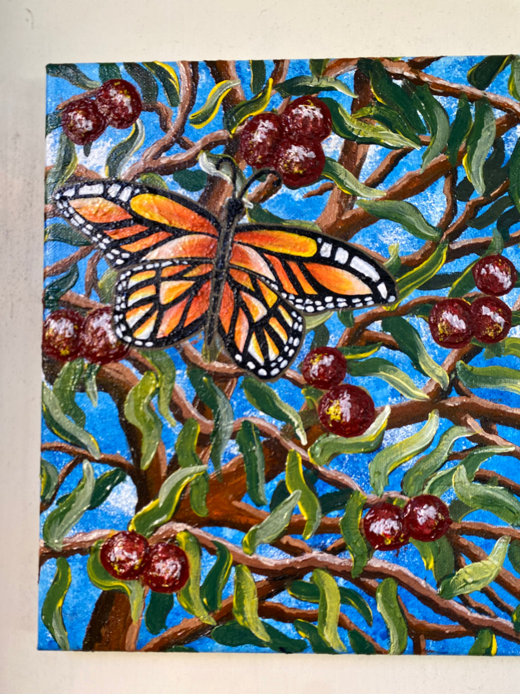 Original Canvas - ‘Urti’ – Quandong / Wild Peach