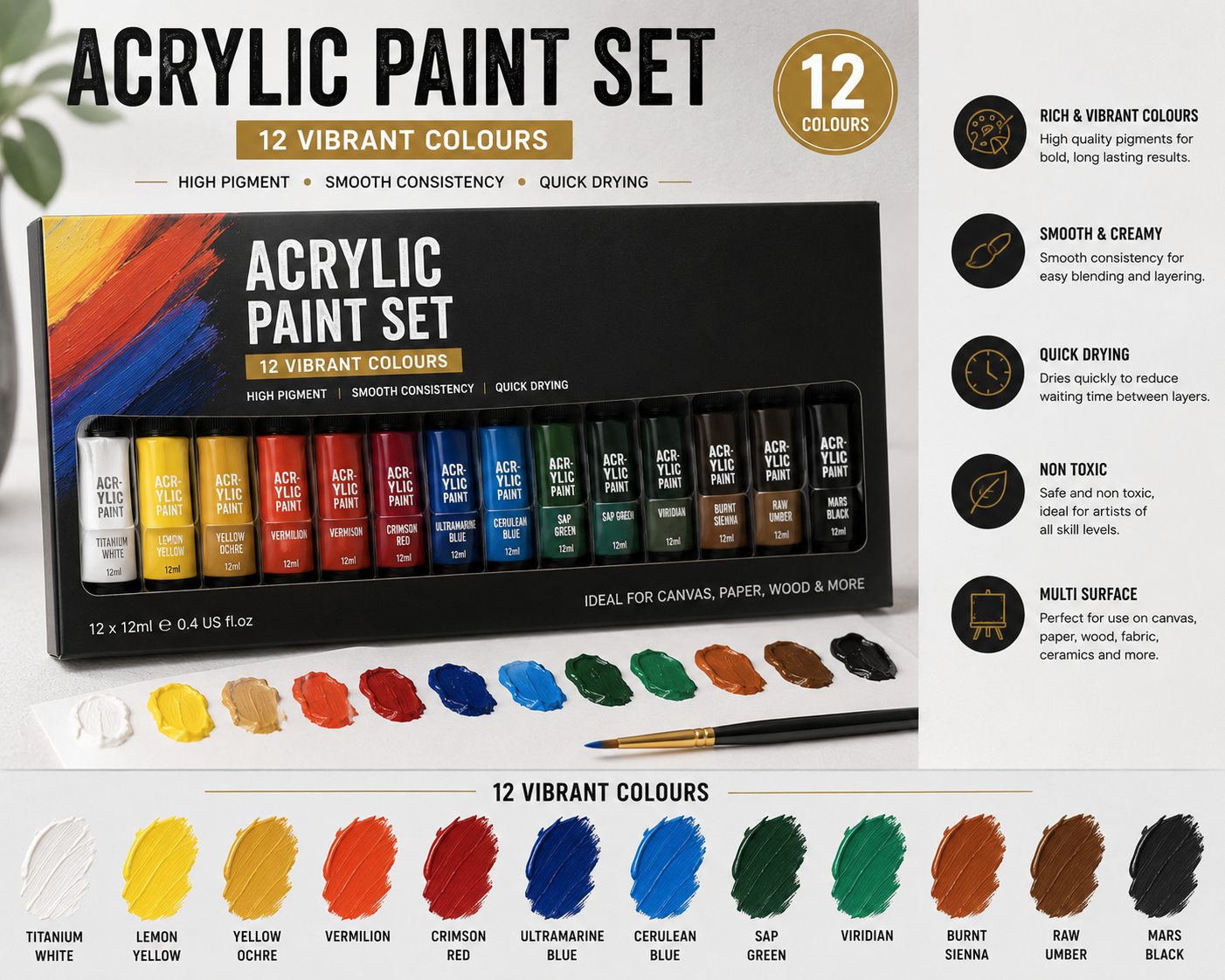 Acrylic Paint Set